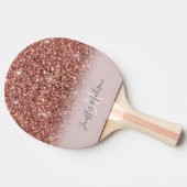 Roos gold glitter Persoonlijke naam Tafeltennisbatje (Zijkant)