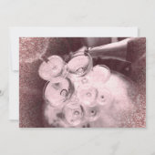 Roos Gold Glitter Photo Brunch & Bubbly Script Kaart (Achterkant)