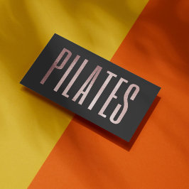 Roos Gold Glitter Pilates Visitekaartje