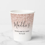 Roos Gold Glitter Pink Bachelorette Aangepaste naa Papieren Bekers<br><div class="desc">Kan volledig worden aangepast aan uw behoeften.
© Gorjo Design. Gemaakt voor je via het Zazzle platform. 

// Hulp nodig bij het aanpassen van uw ontwerp? Heb je andere ideeën? Je kunt me direct aanraken (Zoe).</div>