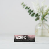 Roos Gold Glitter Pink Black Lash Technicus Small Klantenkaartje (Staand voorkant)