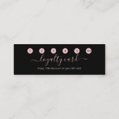 Roos Gold Glitter Pink Black Lash Technicus Small Klantenkaartje (Achterkant)