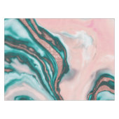 Roos Gold Glitter Pink Blauwgroen Zwemmetjes Tafelkleed (Voorkant (Horizontaal))