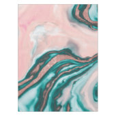 Roos Gold Glitter Pink Blauwgroen Zwemmetjes Tafelkleed (Voorkant)