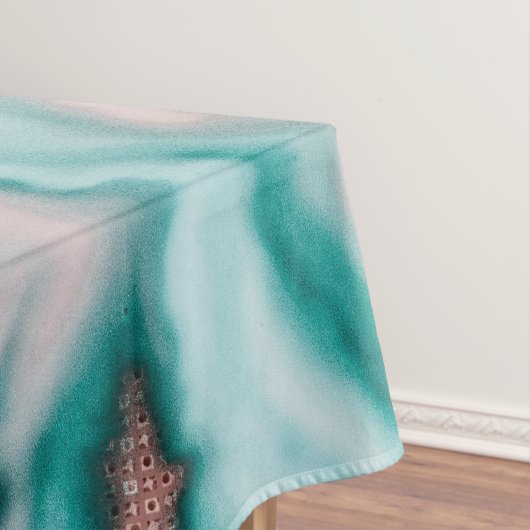 Roos Gold Glitter Pink Blauwgroen Zwemmetjes Tafelkleed (Voorbeeld)