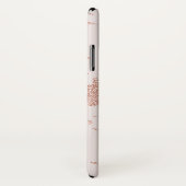 Roos Gold Glitter Pink Initialen op maat Case-Mate iPhone Case (Achterkant / rechts)