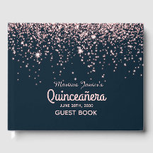 Roos Gold Glitter Pink Quinceañera 15e verjaardag