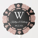 Roos Gold Glitter Poker Chip Casino Wedding Ballon<br><div class="desc">Viel in stijl met deze trendy pokerspaanballon. Het ontwerp is gemakkelijk te personaliseren met je eigen formulering en je familie en vrienden zullen enthousiast zijn als ze deze geweldige partijballon zien.</div>