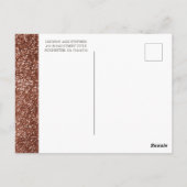 Roos Gold Glitter Pompoenen en Groen Dank je Briefkaart (Achterkant)