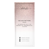 Roos Gold Glitter Price List Salon Service Menu (Voorkant)