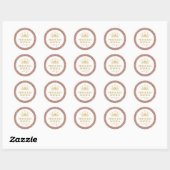 Roos Gold Glitter Princess Favor Sticker Label (Vel)