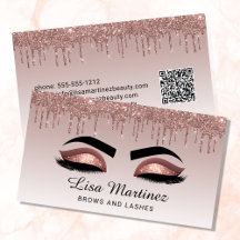 Roos Gold Glitter QR Code Lash Brow Beauty