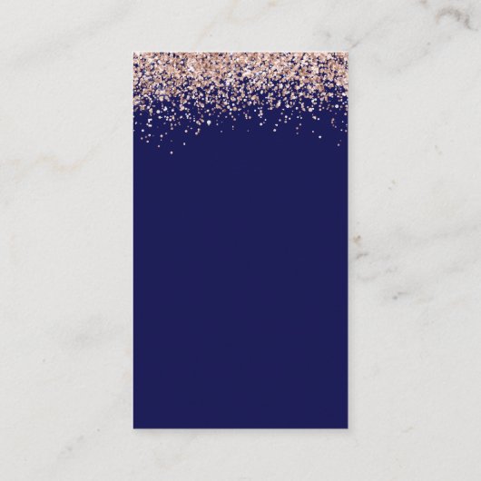 Roos Gold Glitter QR-code marinevrouw - Details Informatiekaartje (Achterkant)