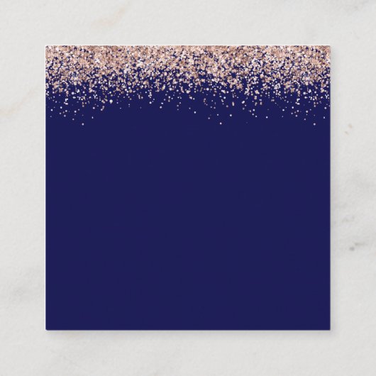 Roos Gold Glitter QR-code marinevrouw - Details Informatiekaartje (Achterkant)