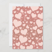 Roos Gold Glitter Queen of Hearts Birthday Kaart (Achterkant)