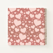 Roos Gold Glitter Queen of Hearts Kinder Sketchboo Notitieboek (Achterkant)