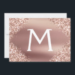 Roos Gold Glitter Quinceanera Sla de datum op Save The Date<br><div class="desc">Roos Gold - Blush Pink Sparkle Faux Glitter Metallic Folie Quinceanera Celebration Monogram Naam en Initiaal Verjaardagsfeestje Save the Date Invitation. Deze uitnodiging is perfect voor de Silver Sparkle Glitter Quinceanera Party op zoek naar te vieren in Pink Rose Gold.</div>