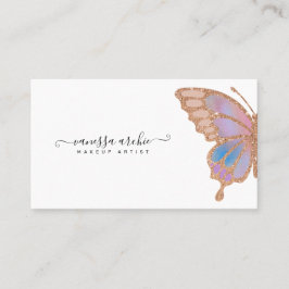 Roos Gold Glitter Rainbow Butterfly Logo Visitekaartje