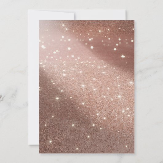 Roos Gold Glitter & Red Roses Brunch & Bubbly Kaart (Achterkant)