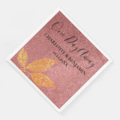 Roos Gold Glitter repetitie diner Servet (Hoek)