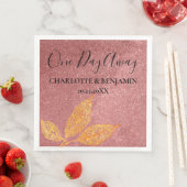 Roos Gold Glitter repetitie diner Servet (Insitu)