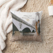 Roos Gold Glitter Rings Foto Kussen (Deken)