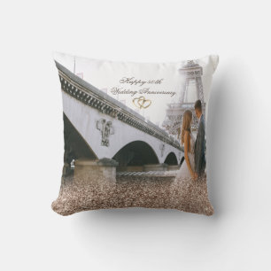 Roos Gold Glitter Rings Foto Kussen