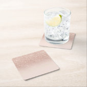 Roos Gold glitter-Rozen met getande iPhone colo Kartonnen Onderzetters (Insitu)