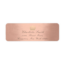 Roos Gold Glitter RSVP Crown Princess Bridal Blush Etiket