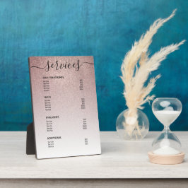 Roos Gold Glitter Salon Price List Service Menu Fotoplaat