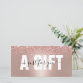 Roos Gold Glitter Salon & Spa Cadeaubonnen (Staand voorkant)