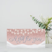 Roos Gold Glitter Salon Winter Gift Certificates (Staand voorkant)