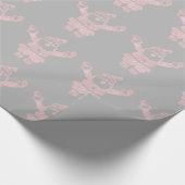 Roos Gold Glitter Santa Claus kerstpatroon Cadeaupapier (Hoek)