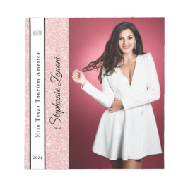 Roos Gold Glitter Sash Autograph Pad Notitieblok