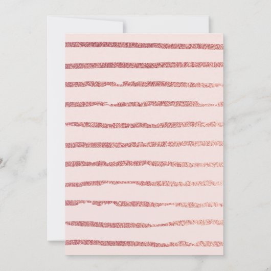 Roos Gold Glitter Schattige Script Afstuderen Beda Bedankkaart (Achterkant)