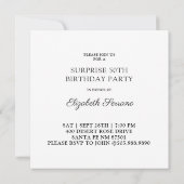 Roos Gold Glitter-schijven 50e verjaardag verrassi Kaart (Achterkant)