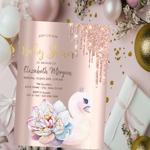 Roos Gold Glitter-schijven Baby zwoegBaby shower Kaart