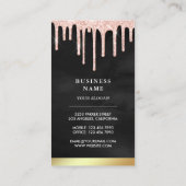 Roos Gold Glitter-schijven Dekkergebak Visitekaartje (Achterkant)