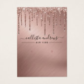 Roos Gold Glitter-schijven die Kaart voor beeldsch (Voorkant)