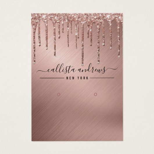 Roos Gold Glitter-schijven die Kaart voor beeldsch (Voorkant)