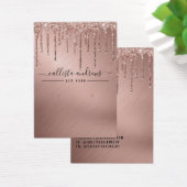 Roos Gold Glitter-schijven die Ketting weergeven Visitekaartje (Bureau)