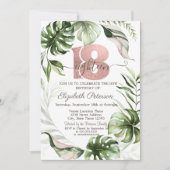 Roos Gold Glitter-schijven laten 18e verjaardag ac Kaart (Voorkant)