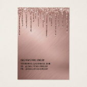 Roos Gold Glitter-schijven Logo Veroorbare Kaart (Achterkant)