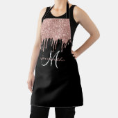 Roos Gold Glitter-schijven Metallic roze op maat g Schort (Insitu)