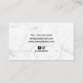 Roos Gold Glitter-schijven Moderne marmer Beauty S Visitekaartje (Achterkant)