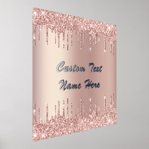 Roos Gold Glitter-schijven - Prints voor aangepast