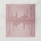 Roos Gold Glitter-schijven Quinceanera-tabel Plaatskaartje (Buitenkant ongevouwen)