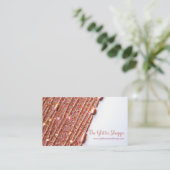 Roos Gold Glitter-schijven Verf Visitekaartje (Staand voorkant)