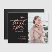 Roos Gold Glitter Script Afstuderen Hartelijk dank (Voorkant / Achterkant)