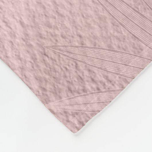 Roos Gold Glitter Script Monogram Fleece Deken (Hoek)